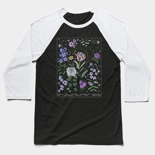 The Flowers Of Twilight Baseball T-Shirt by chiaraLBart